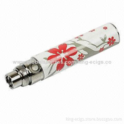 Fashionable Floral Designs Electronic Cigarette Battery, KE-EGO-Q-2 with 650/900/1,100mAh